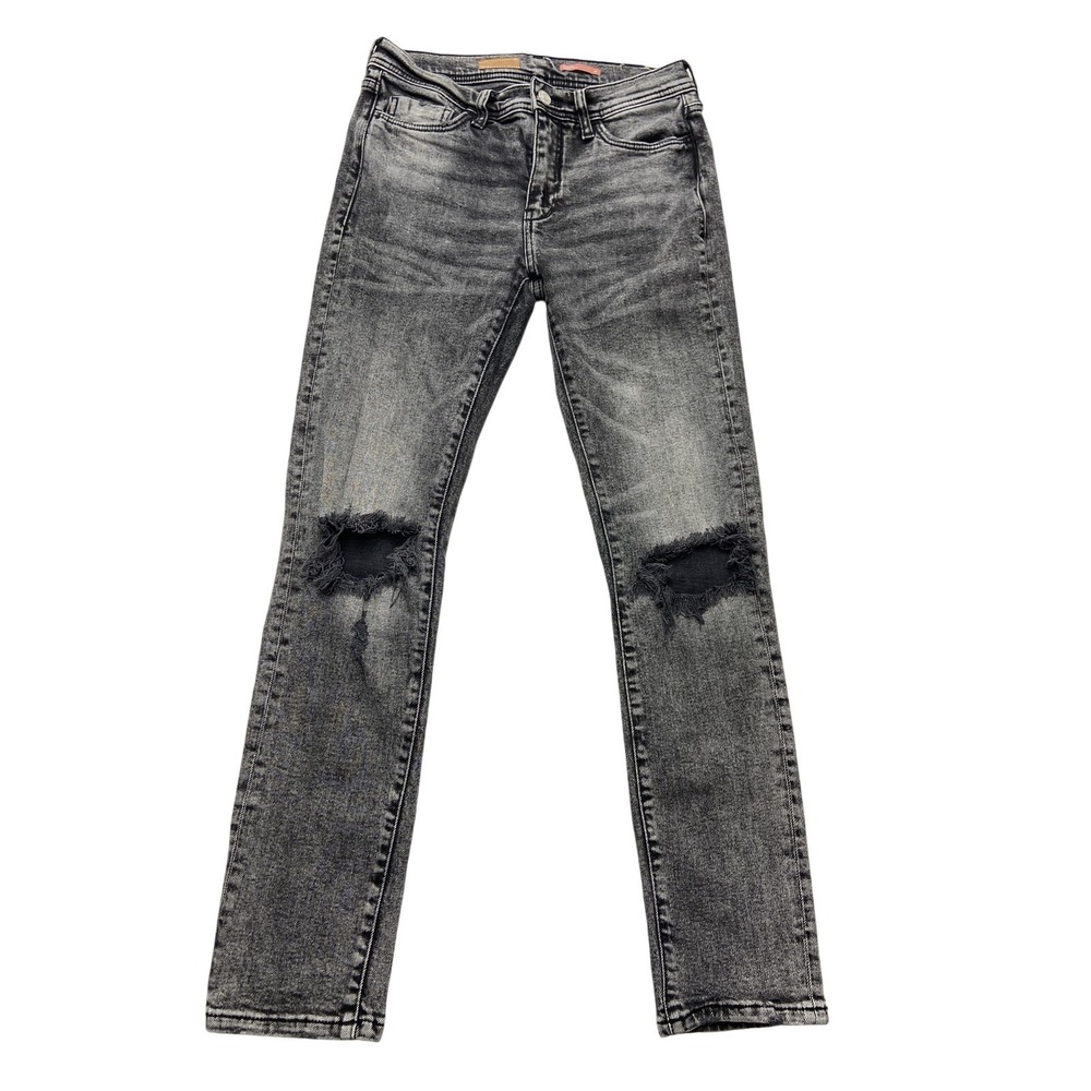 Abercrombie & Fitch Jeans Womens 26x27.5 Gray Slim Boyfriend Distressed Denim